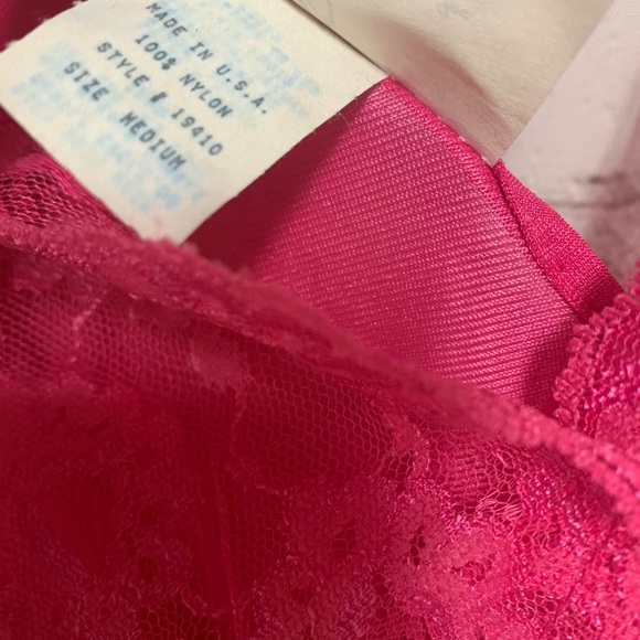 NEW Deadstock Undercover Wear Pink Lace Peignoir Nightgown Lingerie M USA - Picture 6 of 7